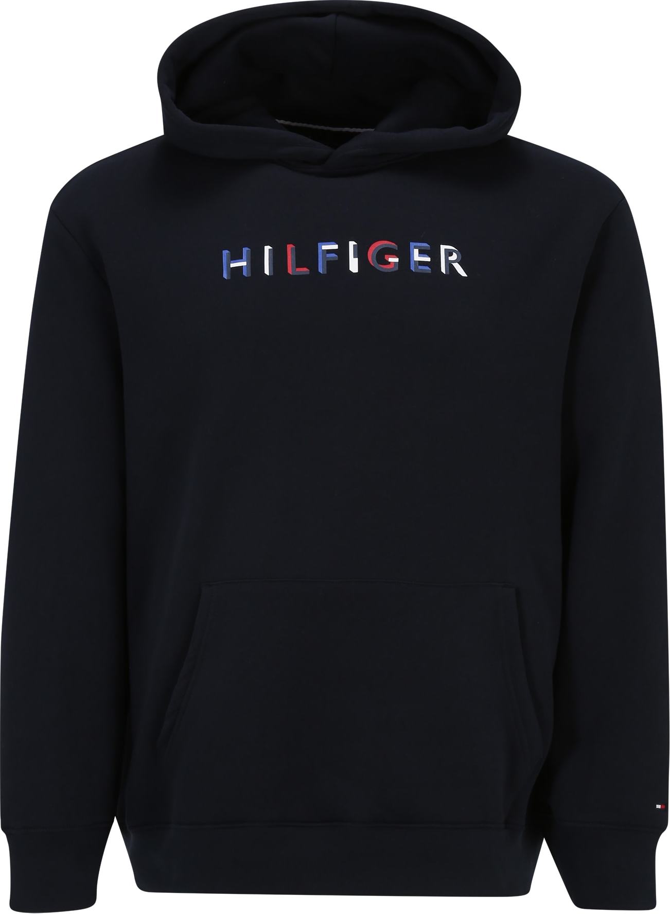 Tommy Hilfiger Big & Tall Mikina noční modrá / tmavě modrá / červená / bílá