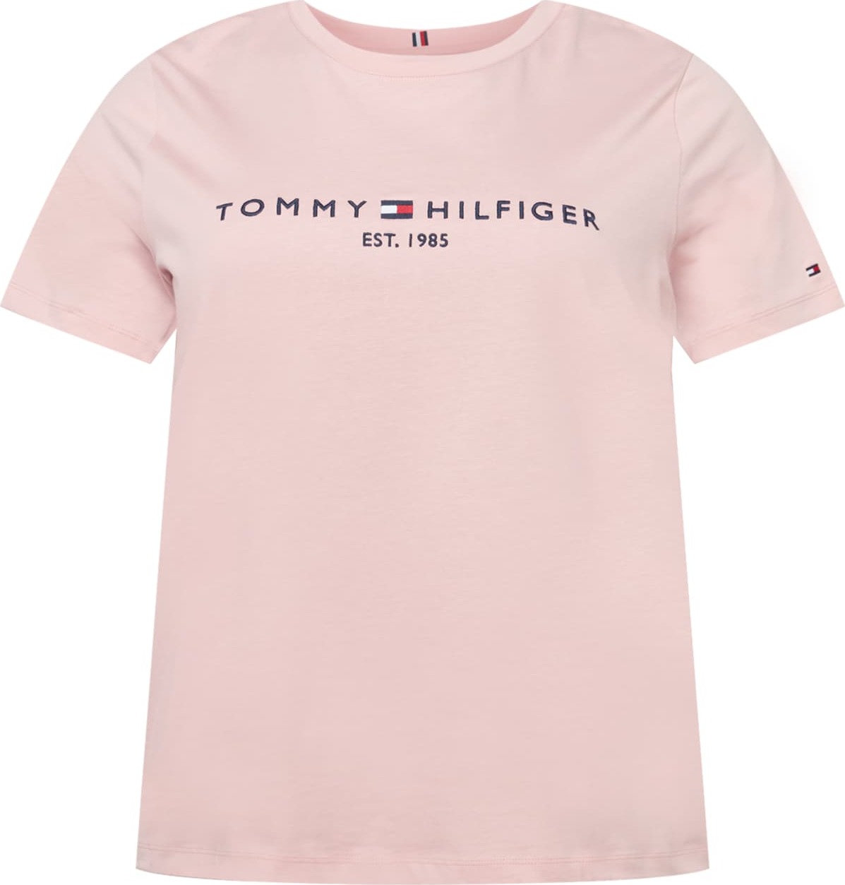 Tommy Hilfiger Curve Tričko námořnická modř / světle růžová / červená / bílá