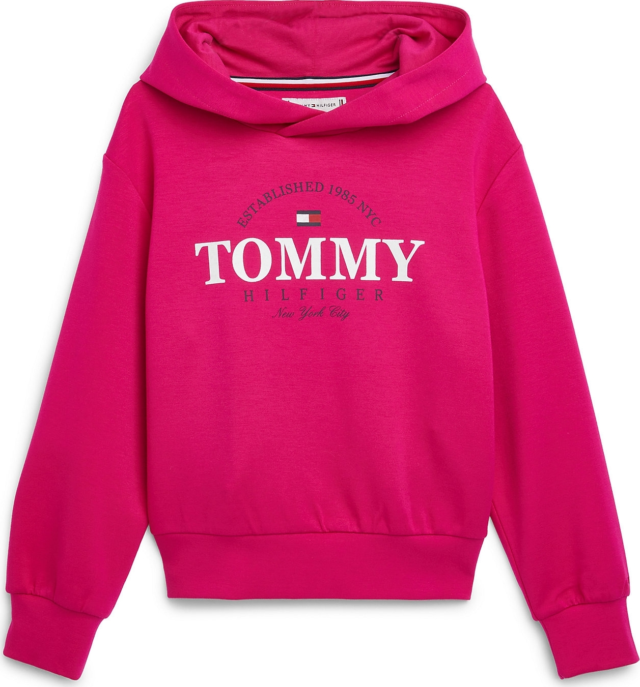 TOMMY HILFIGER Mikina námořnická modř / malinová / bílá