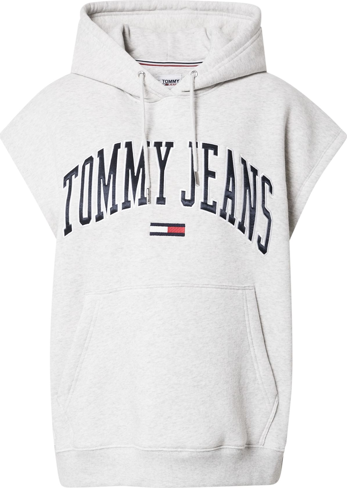 TOMMY HILFIGER Mikina námořnická modř / šedý melír / červená třešeň / bílá