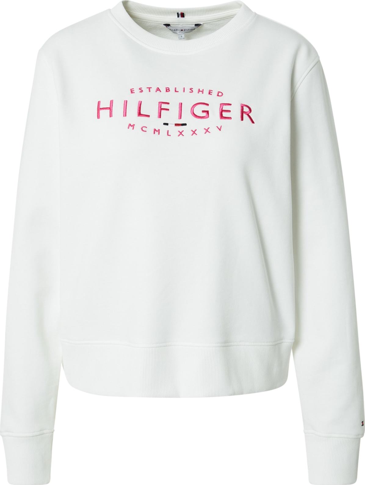 TOMMY HILFIGER Mikina režná / červená