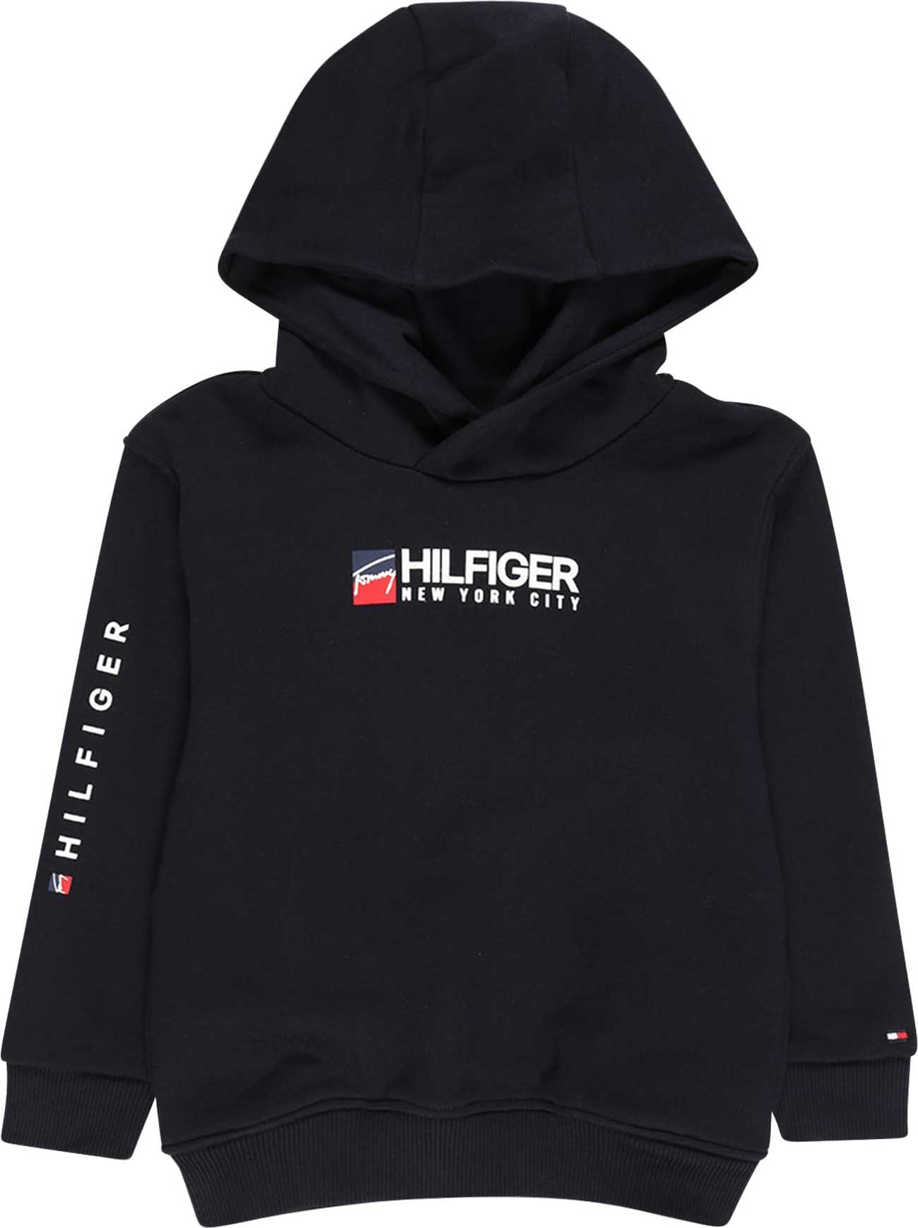 TOMMY HILFIGER Mikina tmavě modrá / jasně červená / bílá