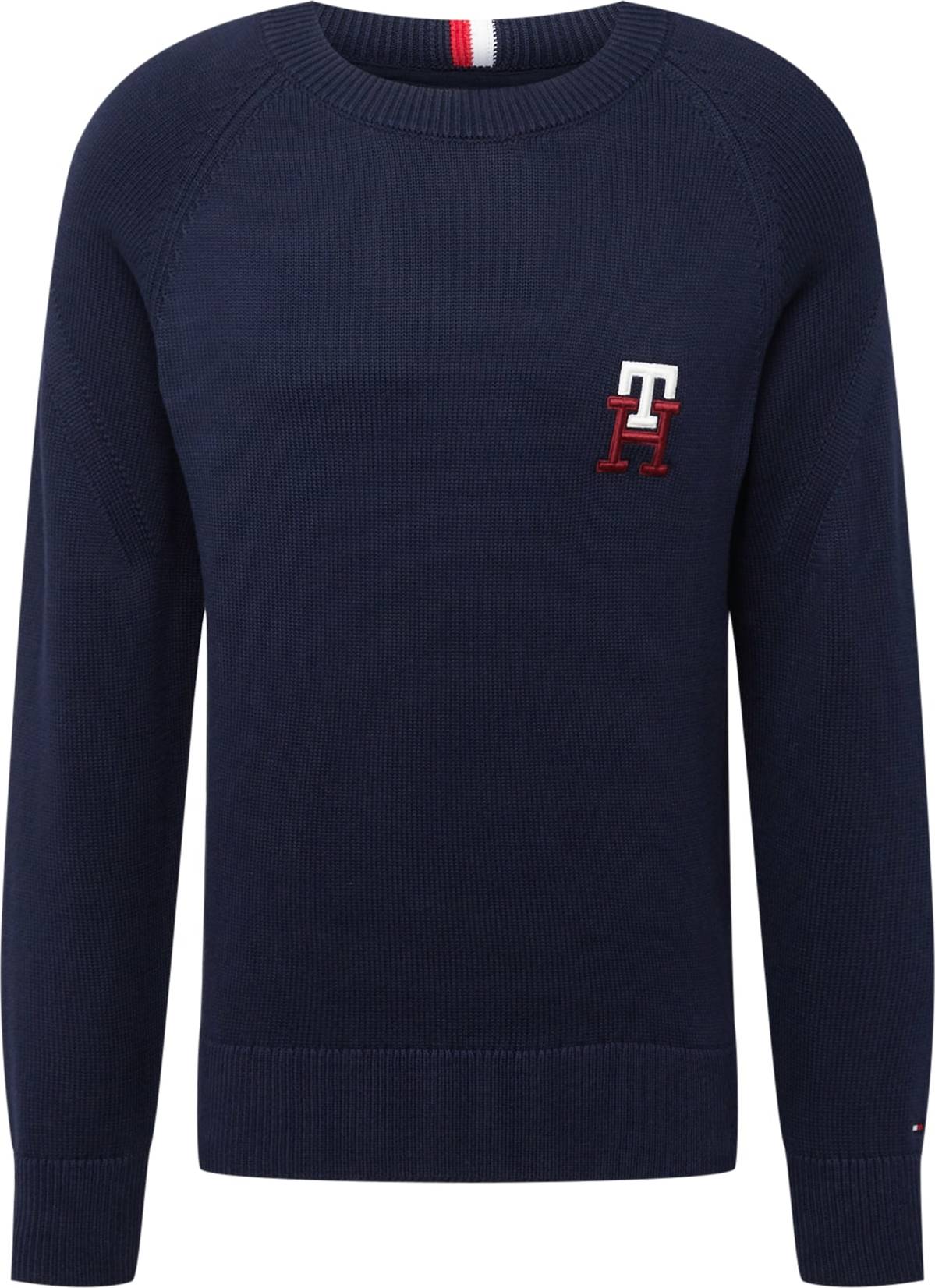 TOMMY HILFIGER Svetr marine modrá / červená / bílá