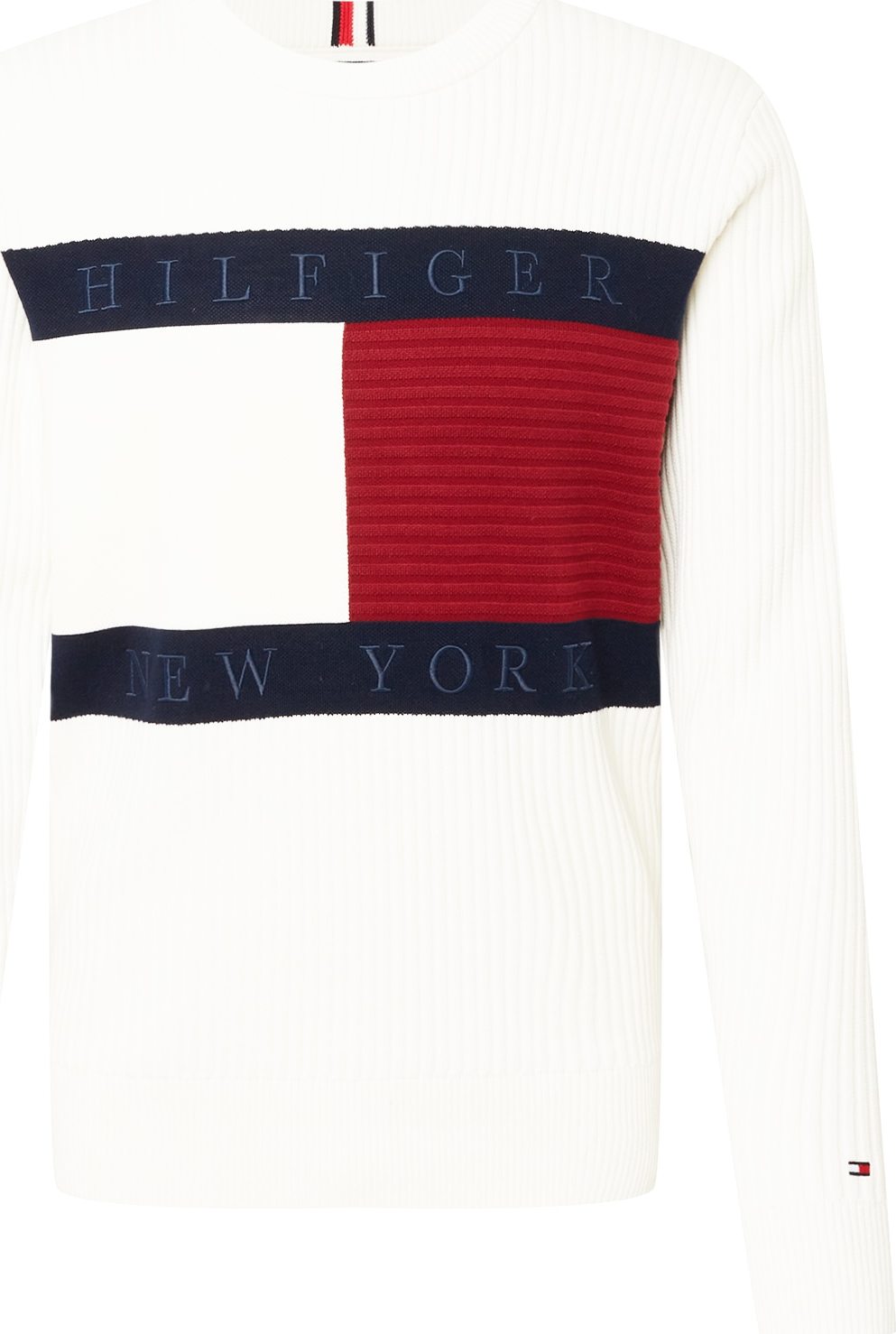 TOMMY HILFIGER Svetr námořnická modř / červená / offwhite