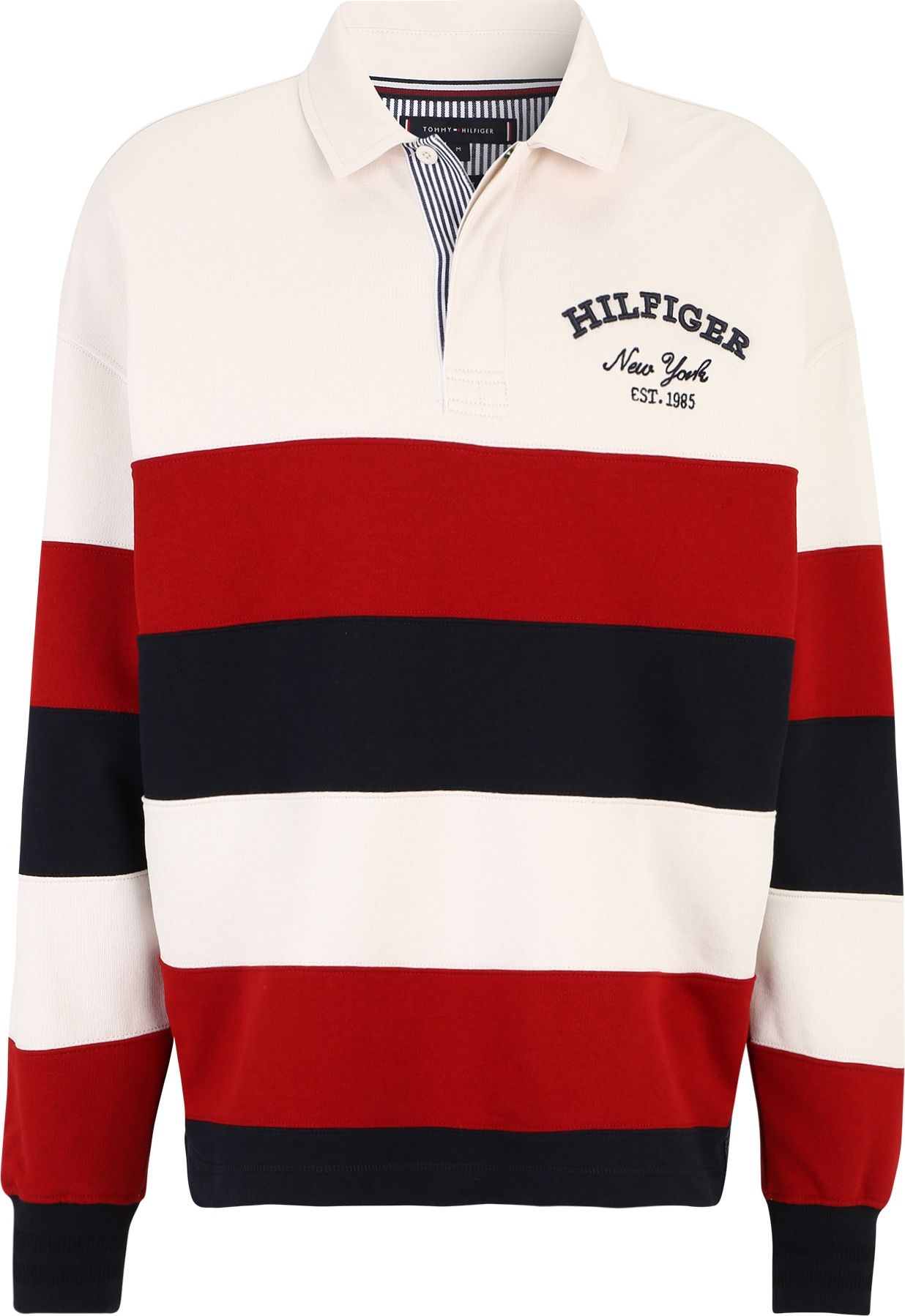 TOMMY HILFIGER Svetr tmavě modrá / růžová / červená