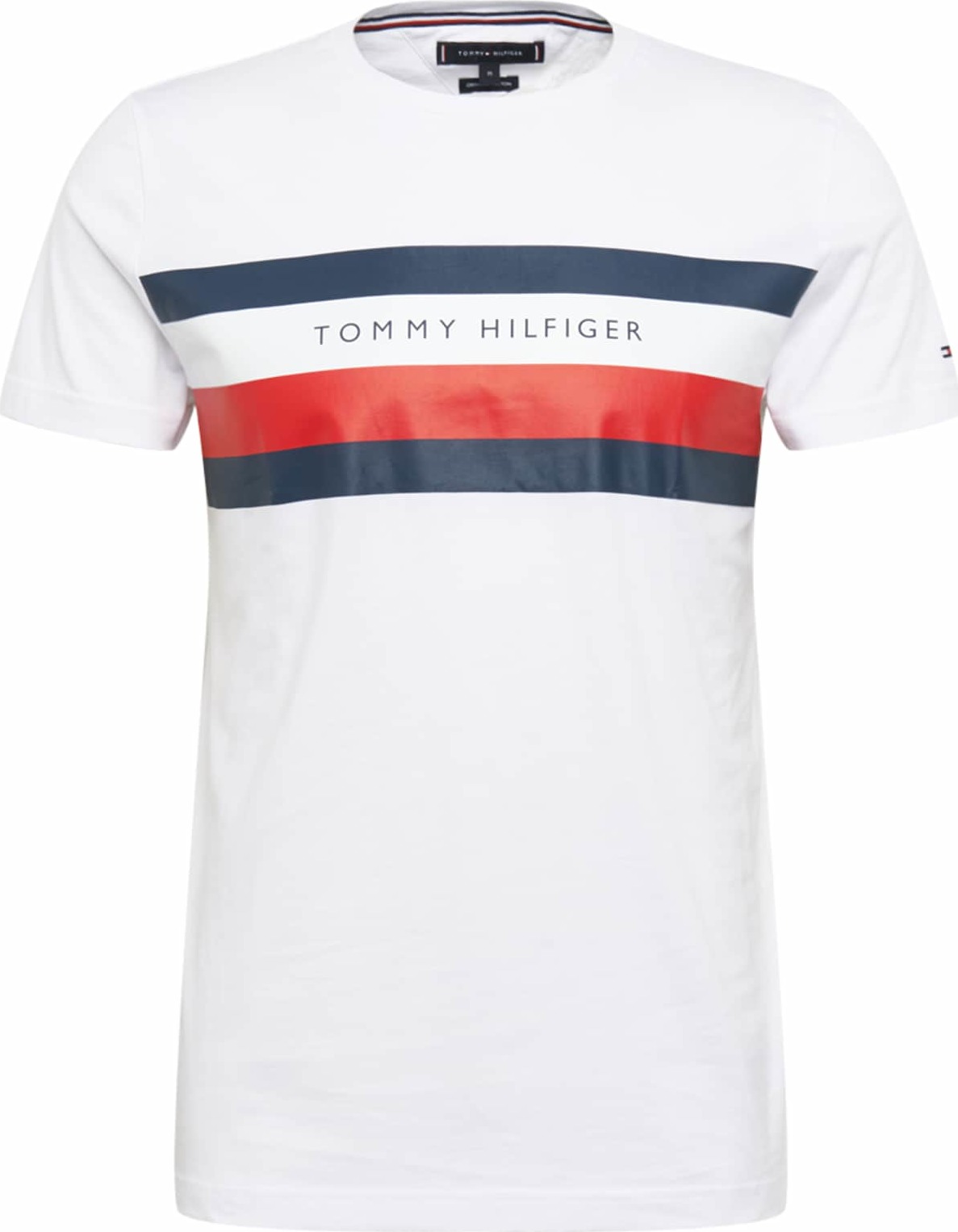 TOMMY HILFIGER Tričko námořnická modř / červená / bílá