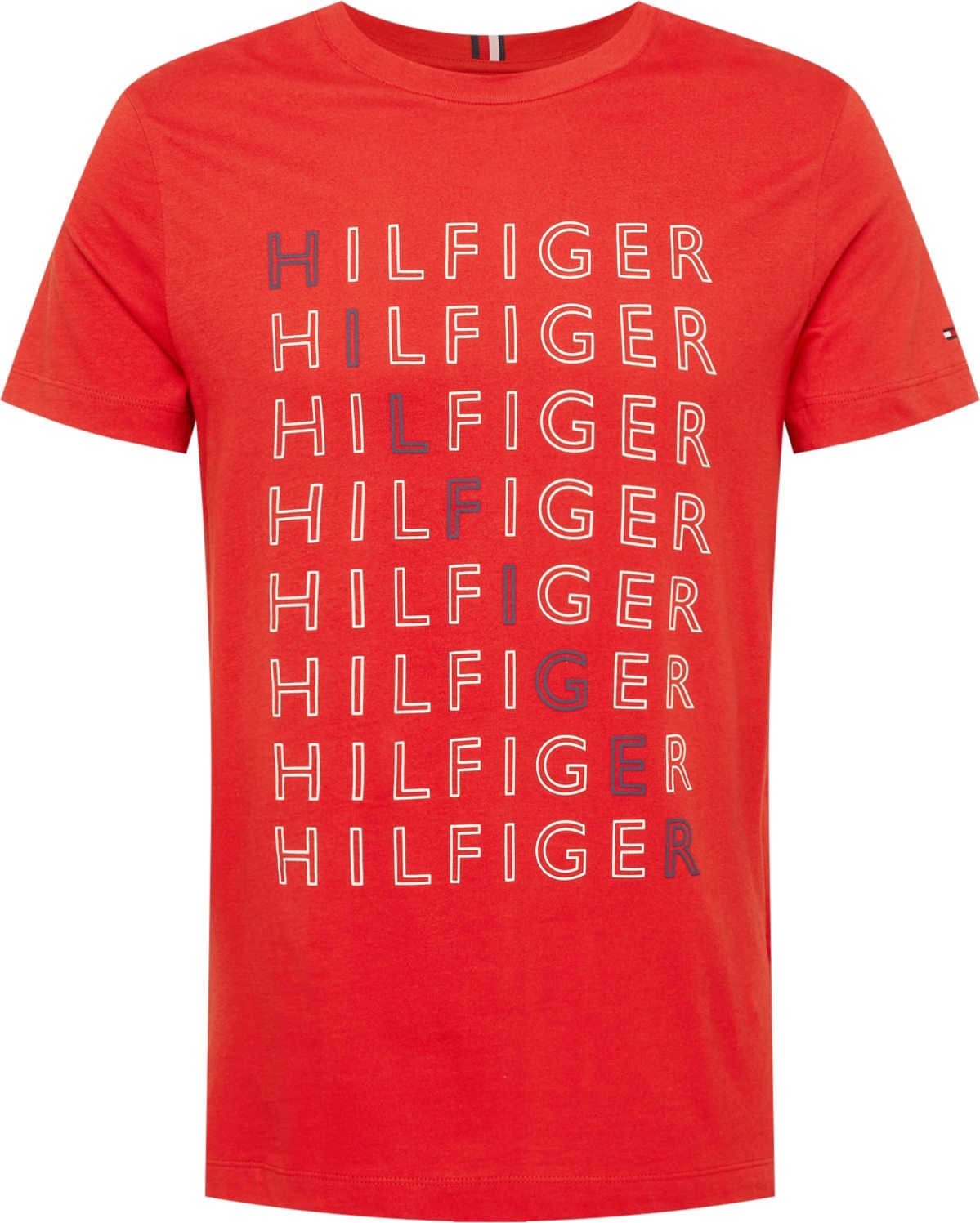 TOMMY HILFIGER Tričko námořnická modř / červená / bílá