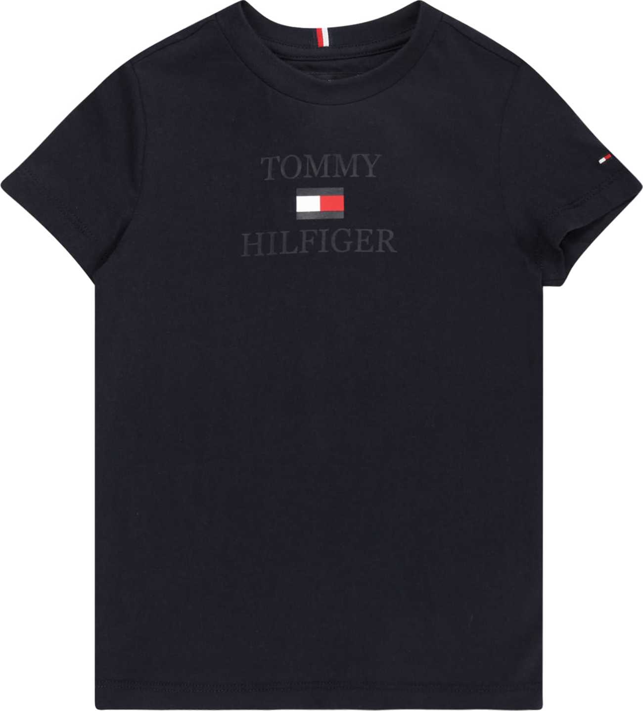 TOMMY HILFIGER Tričko námořnická modř / červená / černá / bílá