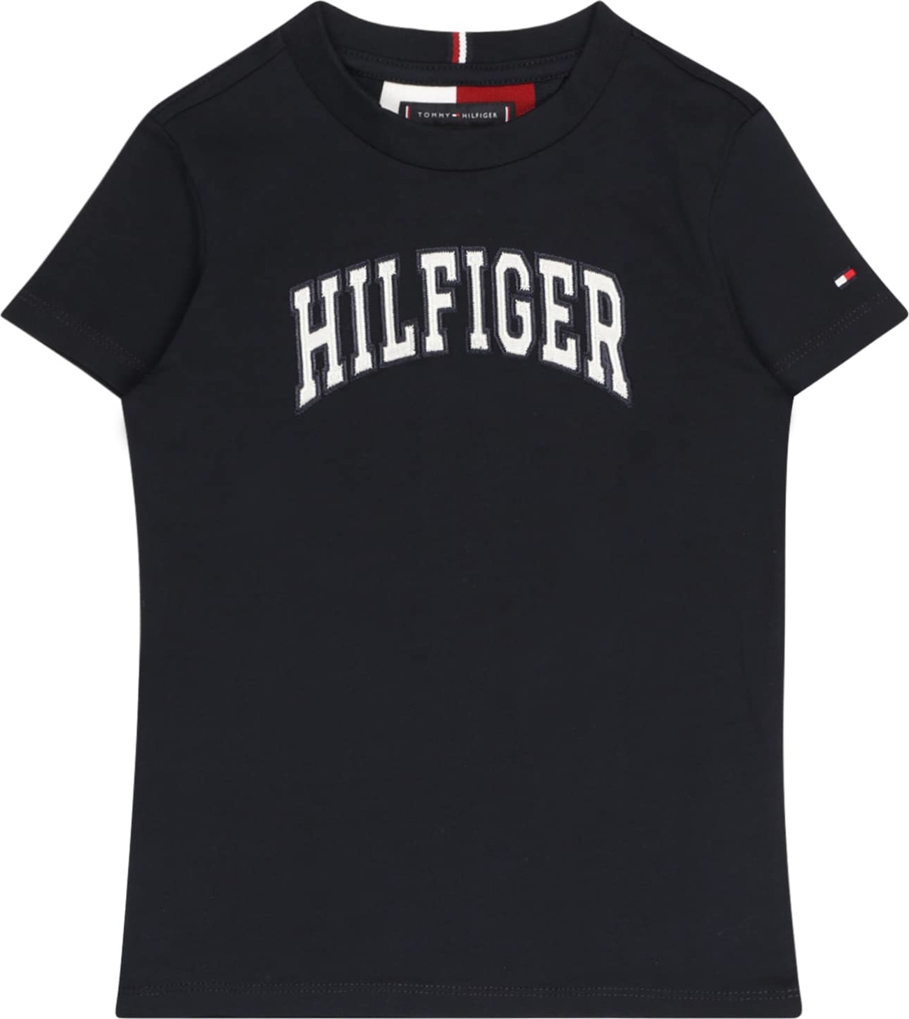 TOMMY HILFIGER Tričko námořnická modř / krvavě červená / bílá