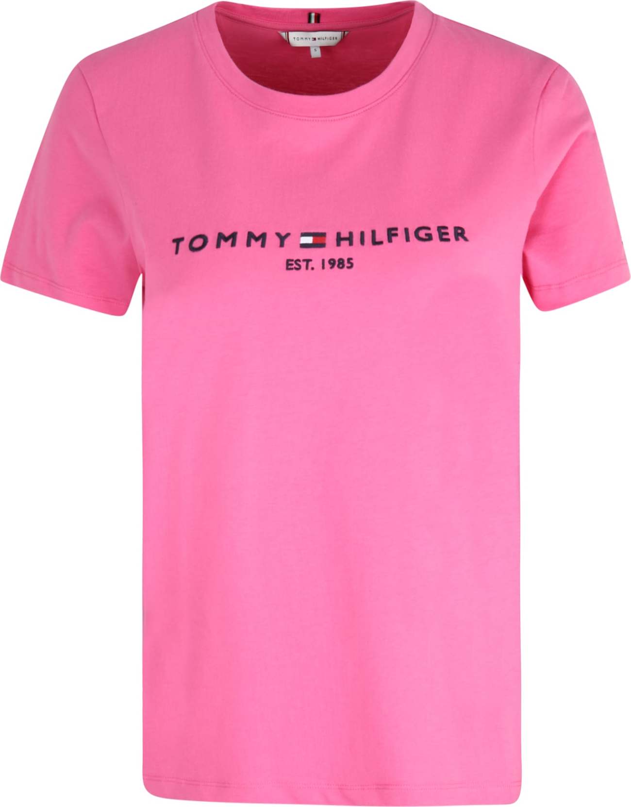 TOMMY HILFIGER Tričko námořnická modř / pink / bílá