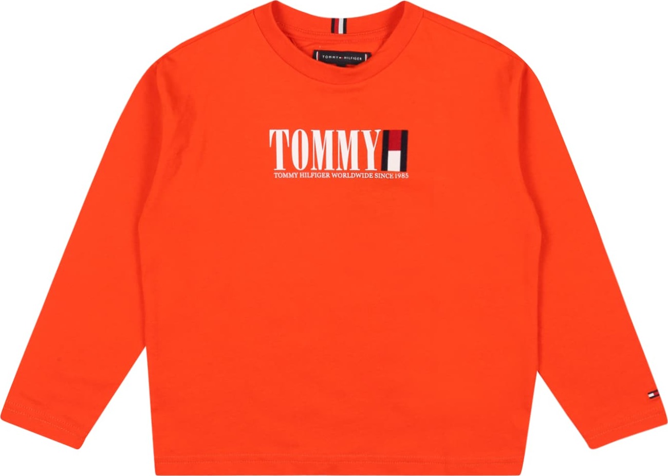 TOMMY HILFIGER Tričko noční modrá / oranžová / červená / bílá