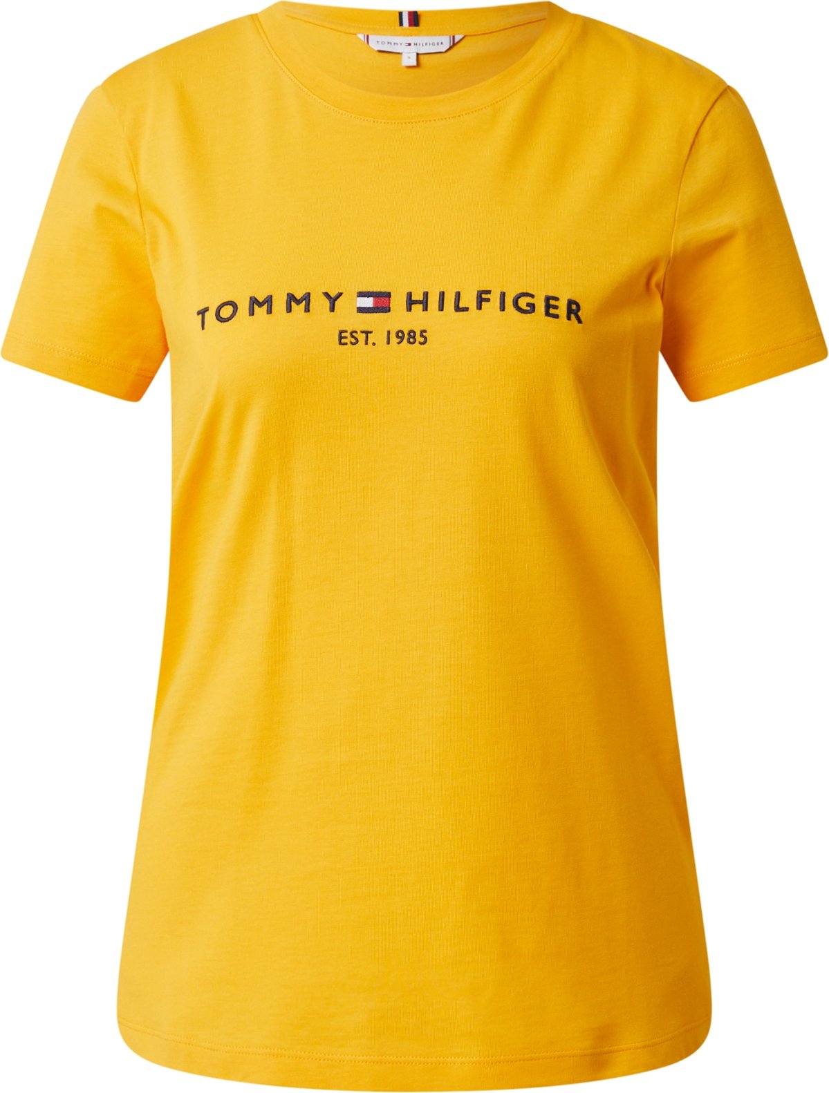 TOMMY HILFIGER Tričko noční modrá / zlatě žlutá / světle červená / bílá