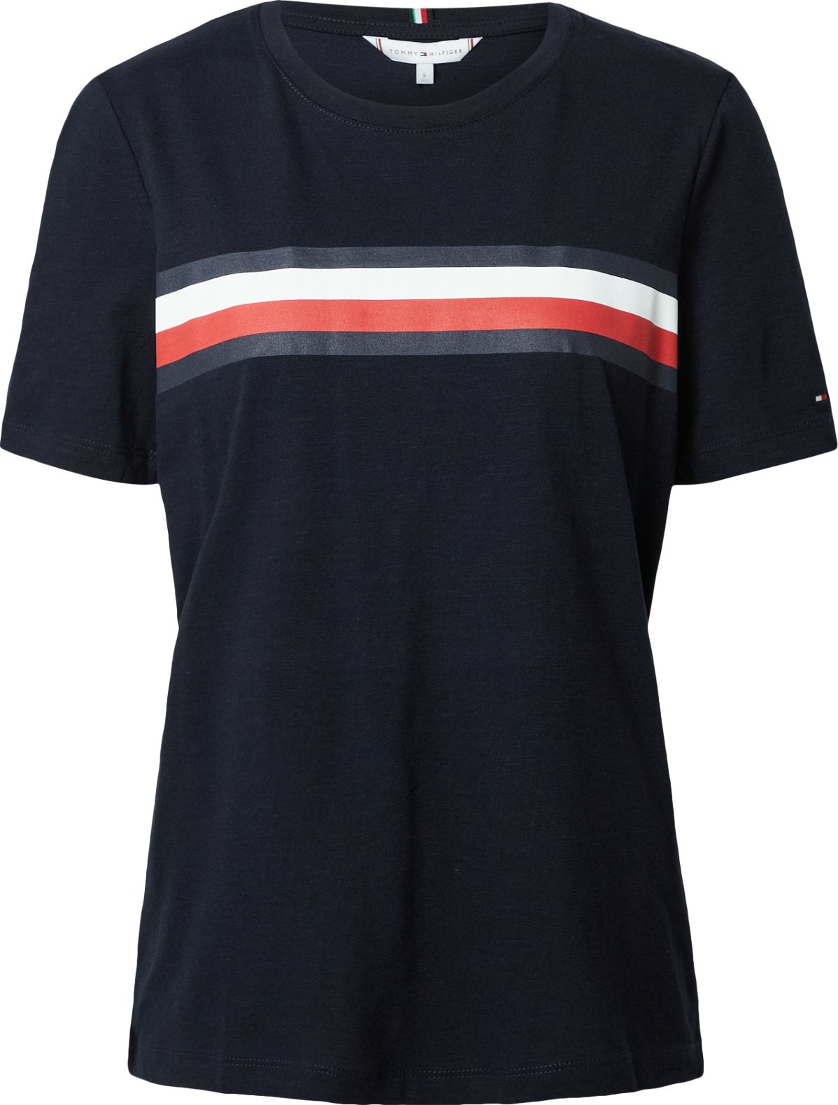 TOMMY HILFIGER Tričko tmavě modrá / červená / bílá