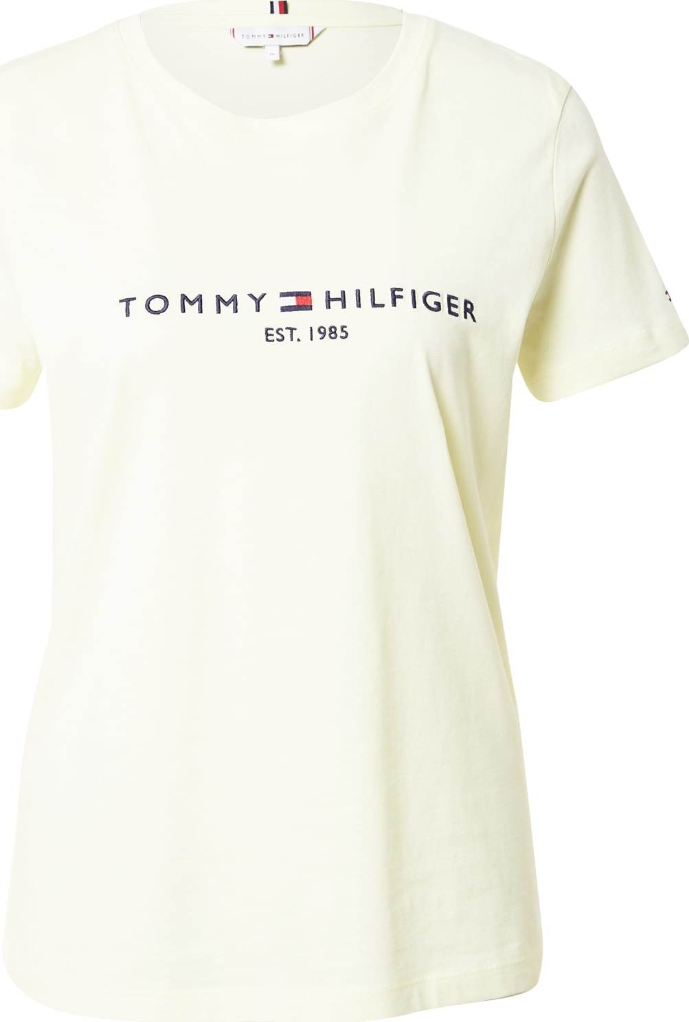 TOMMY HILFIGER Tričko tmavě modrá / pastelově žlutá / světle červená / bílá