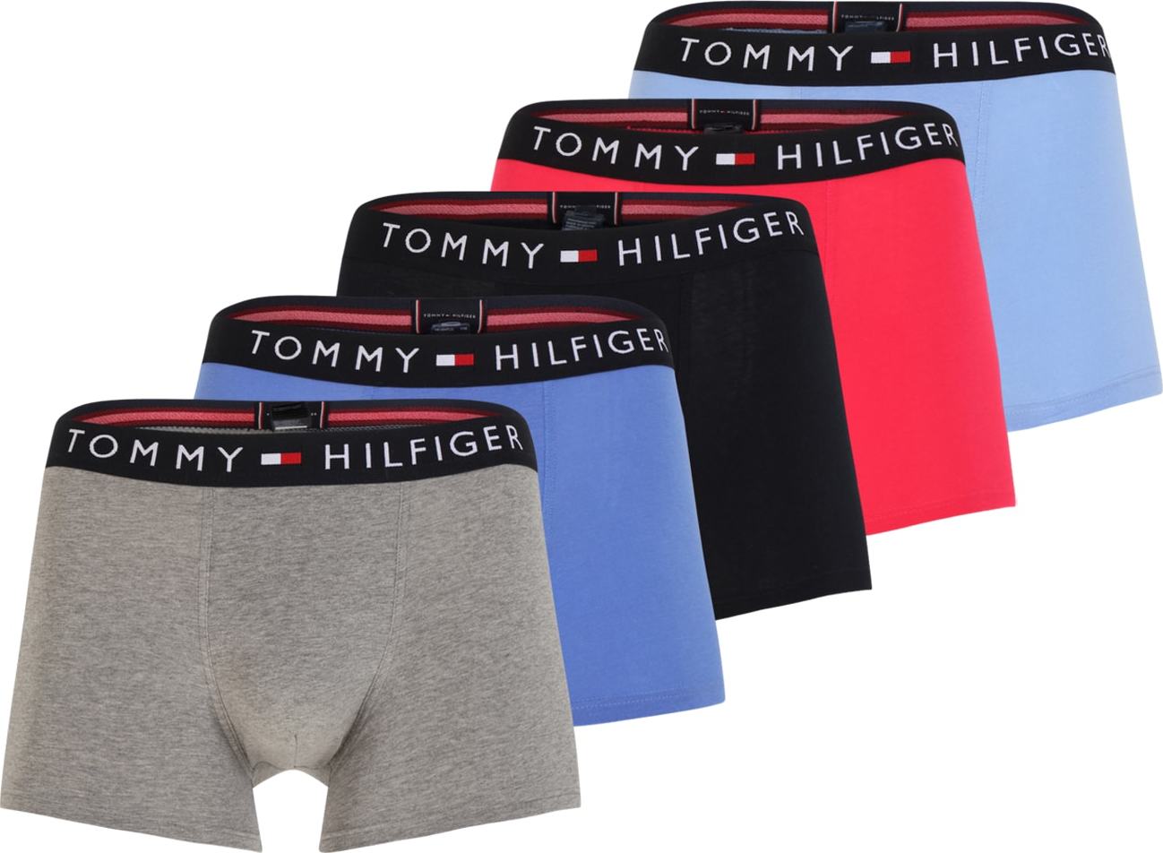 Tommy Hilfiger Underwear Boxerky chladná modrá / šedý melír / světle červená / černá