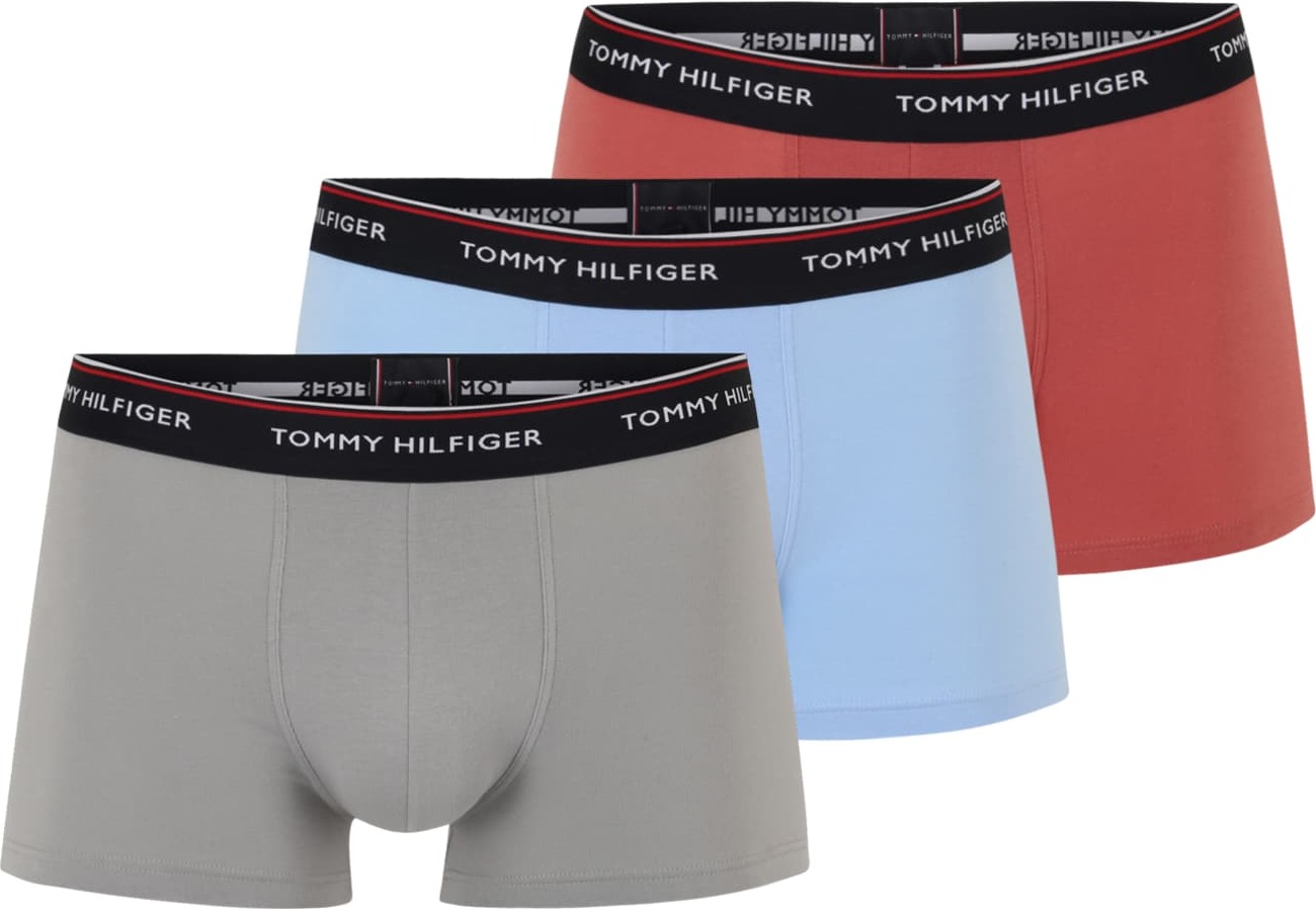 Tommy Hilfiger Underwear Boxerky světlemodrá / šedá / pastelově červená / černá