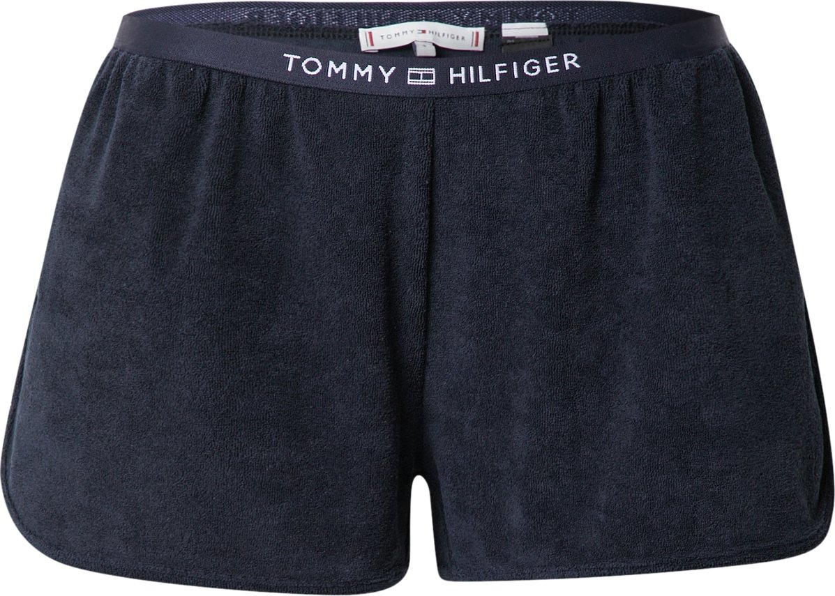 Tommy Hilfiger Underwear Pyžamové kalhoty 'TERRY' marine modrá / bílá