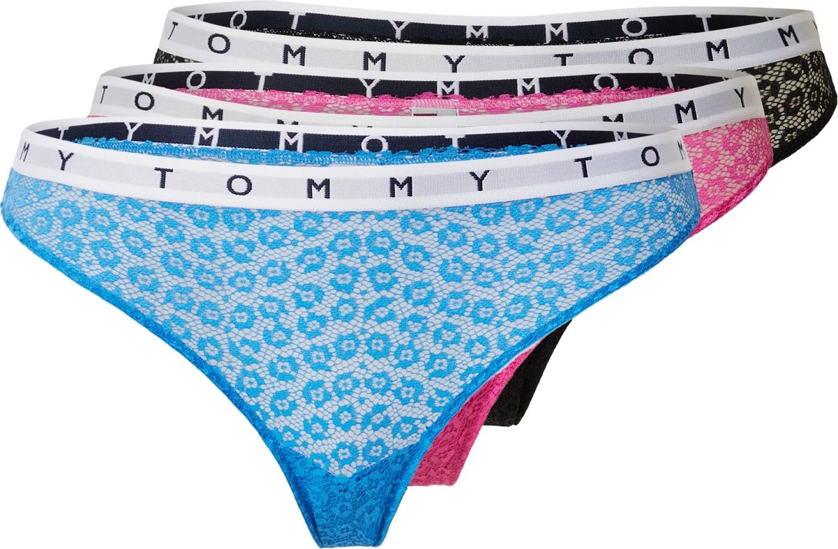 Tommy Jeans Tanga modrá / pink / černá / bílá