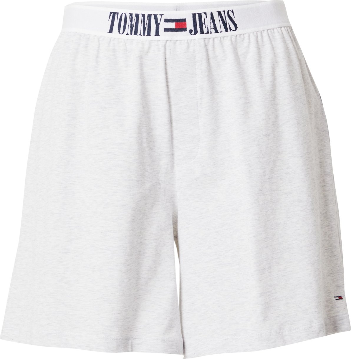 Tommy Jeans Kalhoty noční modrá / šedý melír / červená