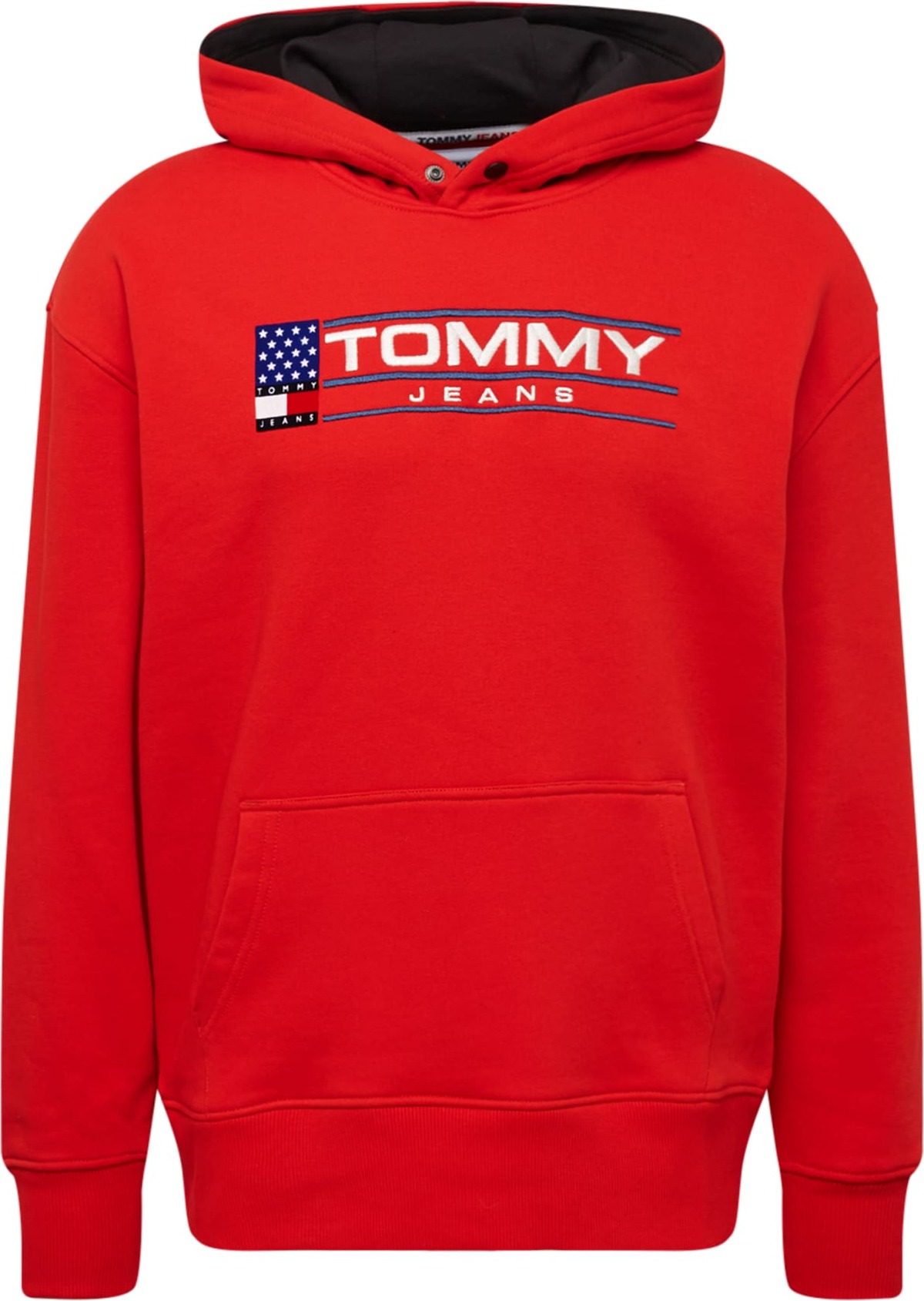 Tommy Jeans Mikina modrá / červená / černá / bílá