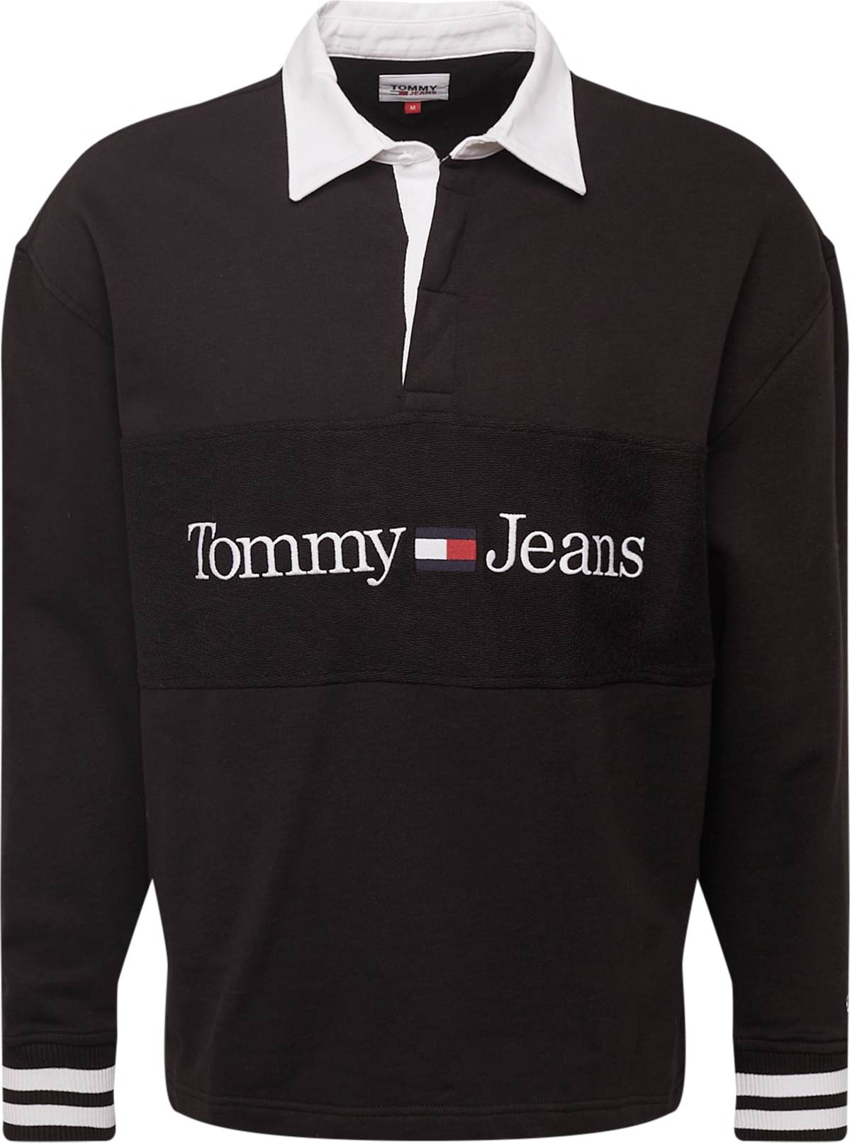 Tommy Jeans Mikina námořnická modř / krvavě červená / černá / bílá