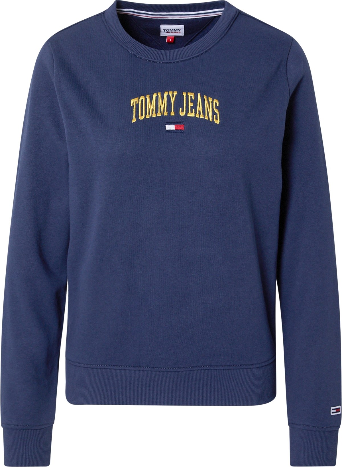 Tommy Jeans Mikina námořnická modř / zlatá / červená / bílá