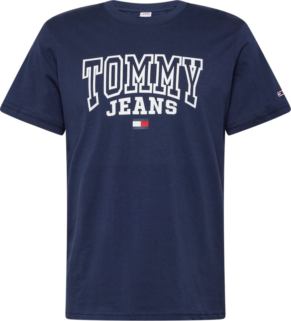 Tommy Jeans Tričko námořnická modř / bílá