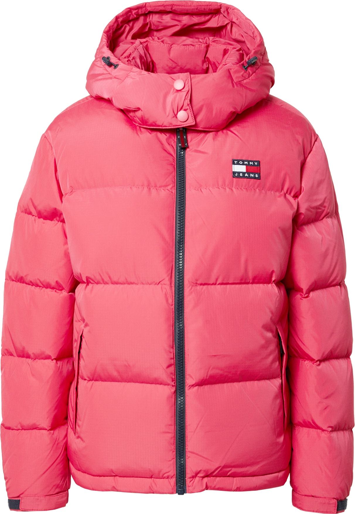 Tommy Jeans Zimní bunda 'Alaska' modrá / pink / červená / bílá