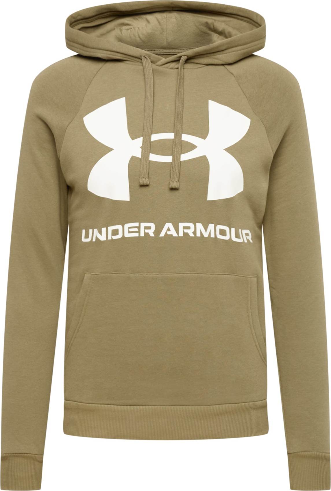 UNDER ARMOUR Sportovní mikina olivová / bílá