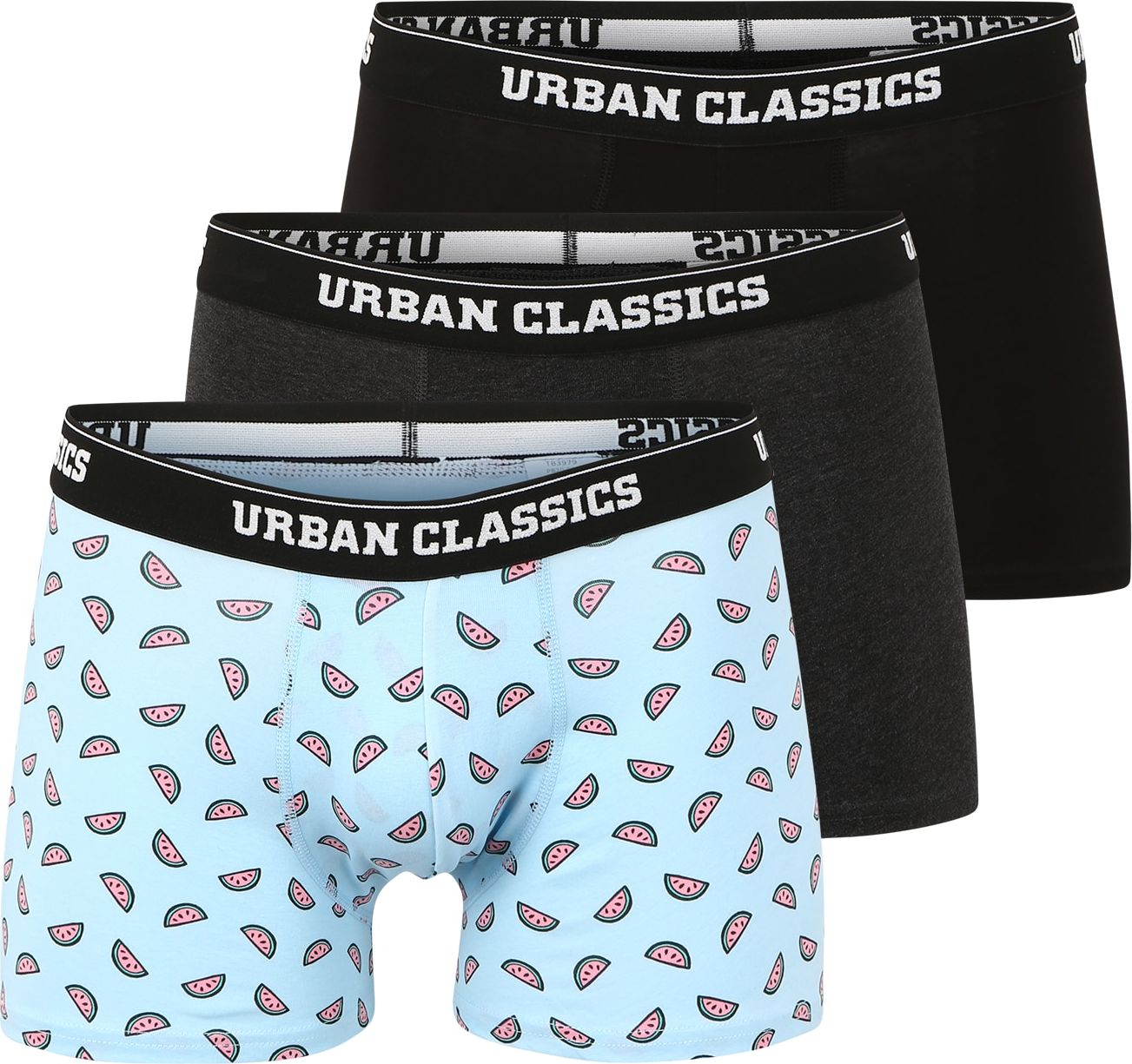 Urban Classics Boxerky světlemodrá / antracitová / růžová / černá