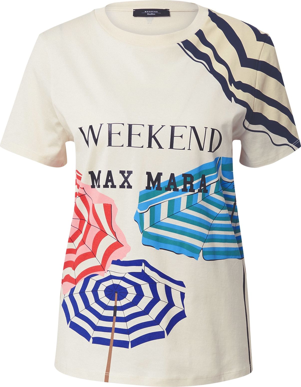 Weekend Max Mara Tričko 'MURANO' starobéžová / marine modrá / růžová