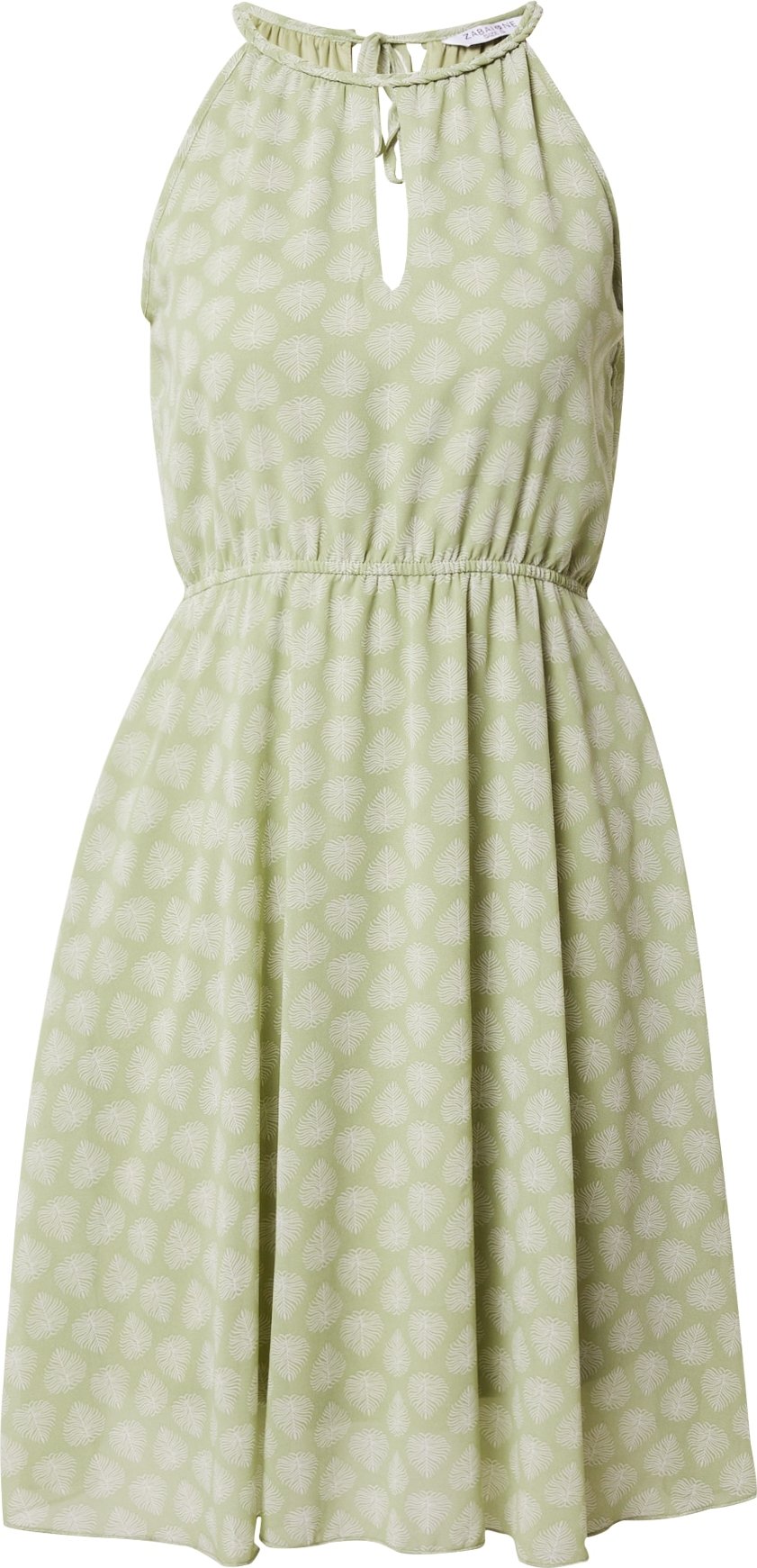 ZABAIONE Letní šaty 'Sabia' pastelově zelená / bílá