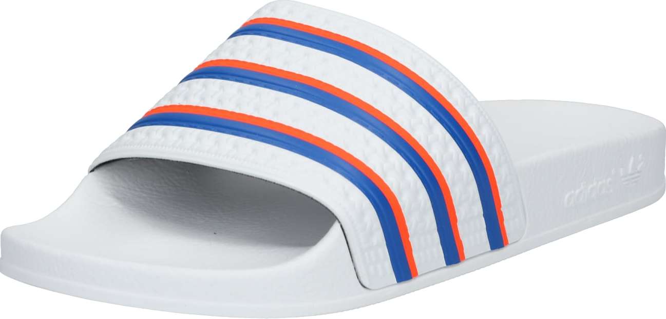 ADIDAS ORIGINALS Pantofle 'Adilette' modrá / oranžově červená / bílá