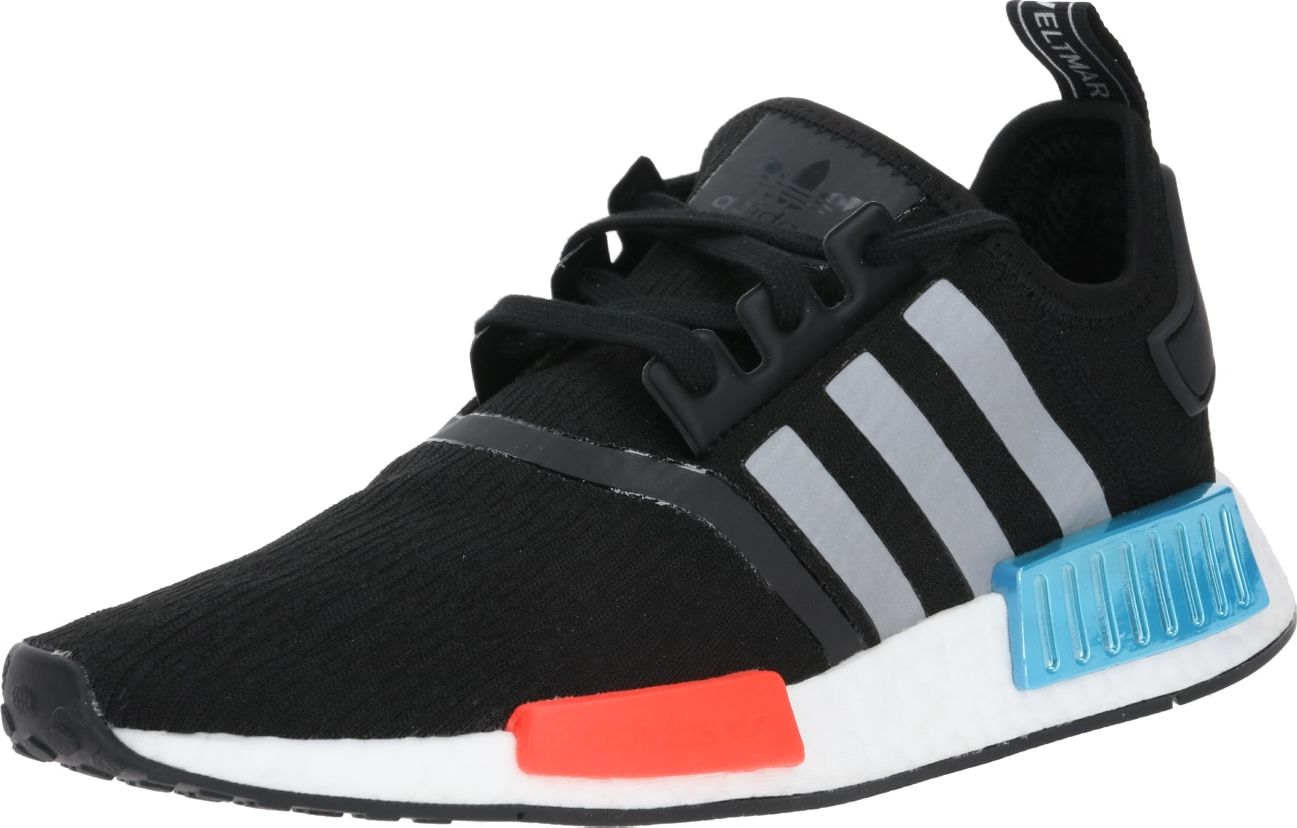 ADIDAS ORIGINALS Tenisky 'NMD R1' světlemodrá / melounová / černá / stříbrná