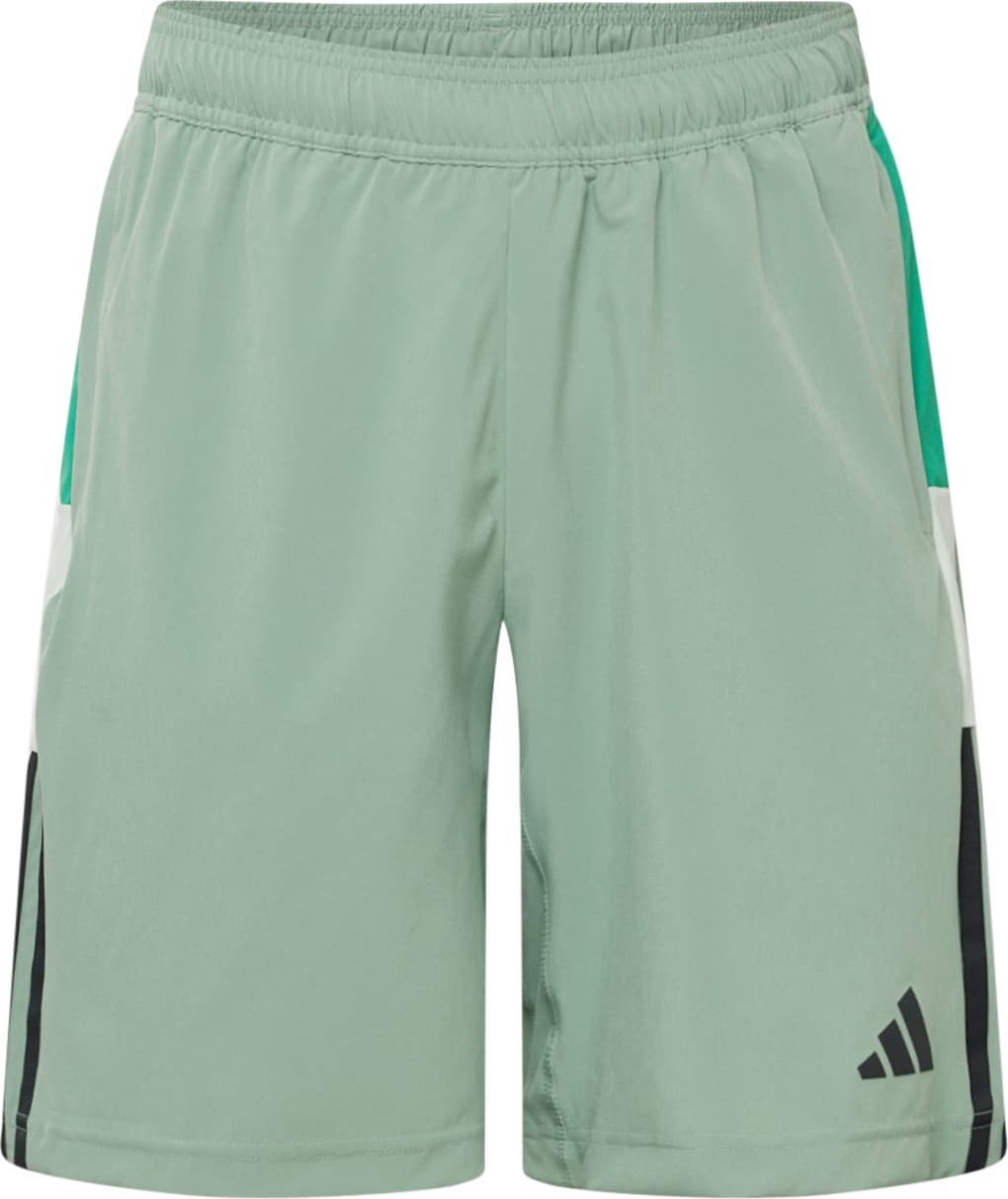 ADIDAS PERFORMANCE Sportovní kalhoty šedá / světle zelená / tmavě zelená / bílá