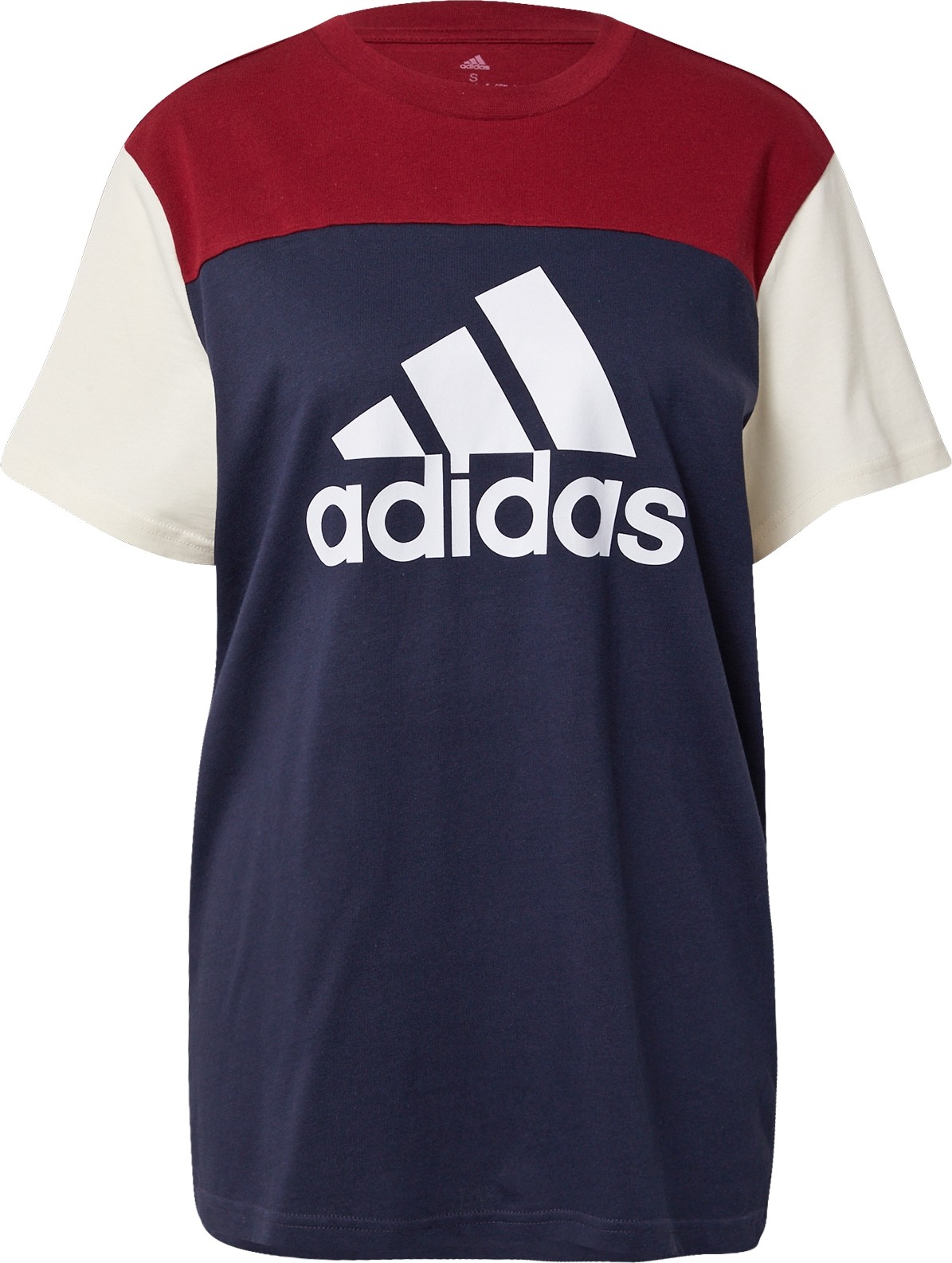 ADIDAS SPORTSWEAR Funkční tričko béžová / tmavě modrá / burgundská červeň / bílá