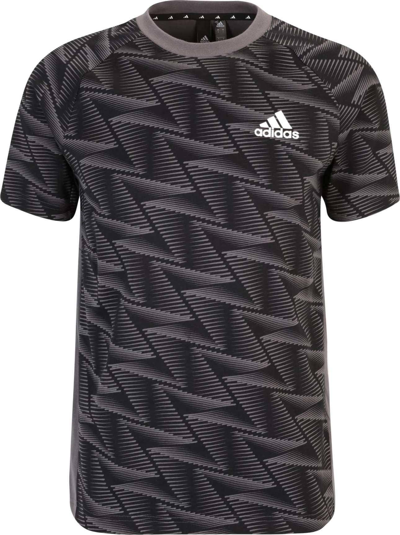 ADIDAS SPORTSWEAR Funkční tričko šedá / černá / bílá