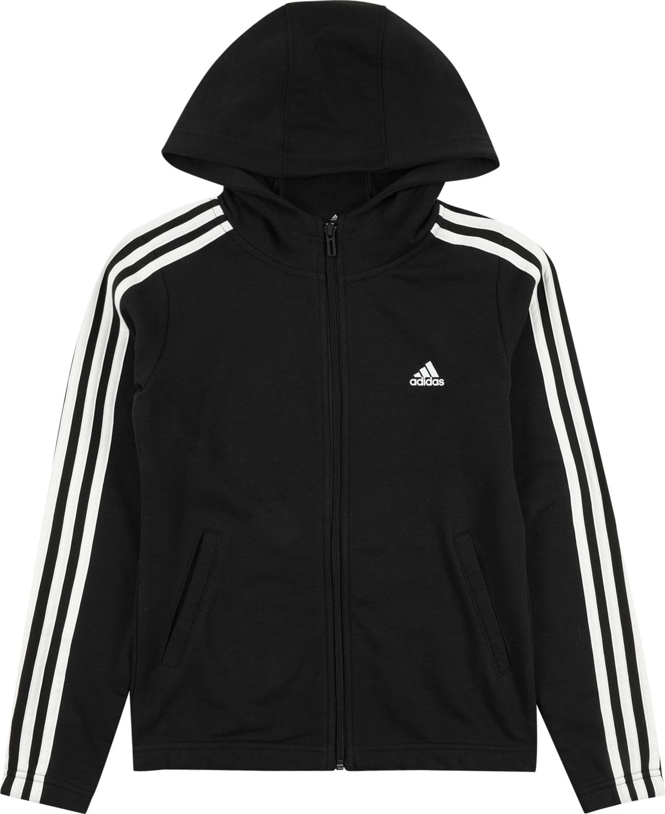 ADIDAS SPORTSWEAR Sportovní mikina černá / bílá