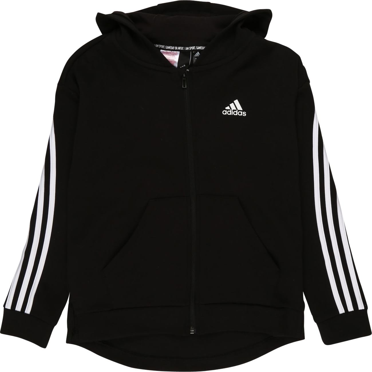 ADIDAS SPORTSWEAR Sportovní mikina černá / bílá