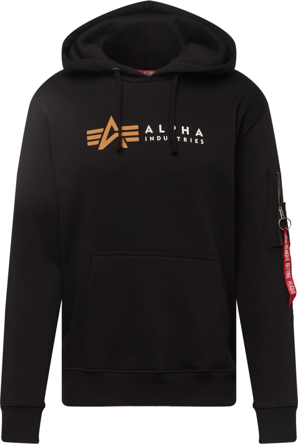 ALPHA INDUSTRIES Mikina oranžová / červená / černá / bílá