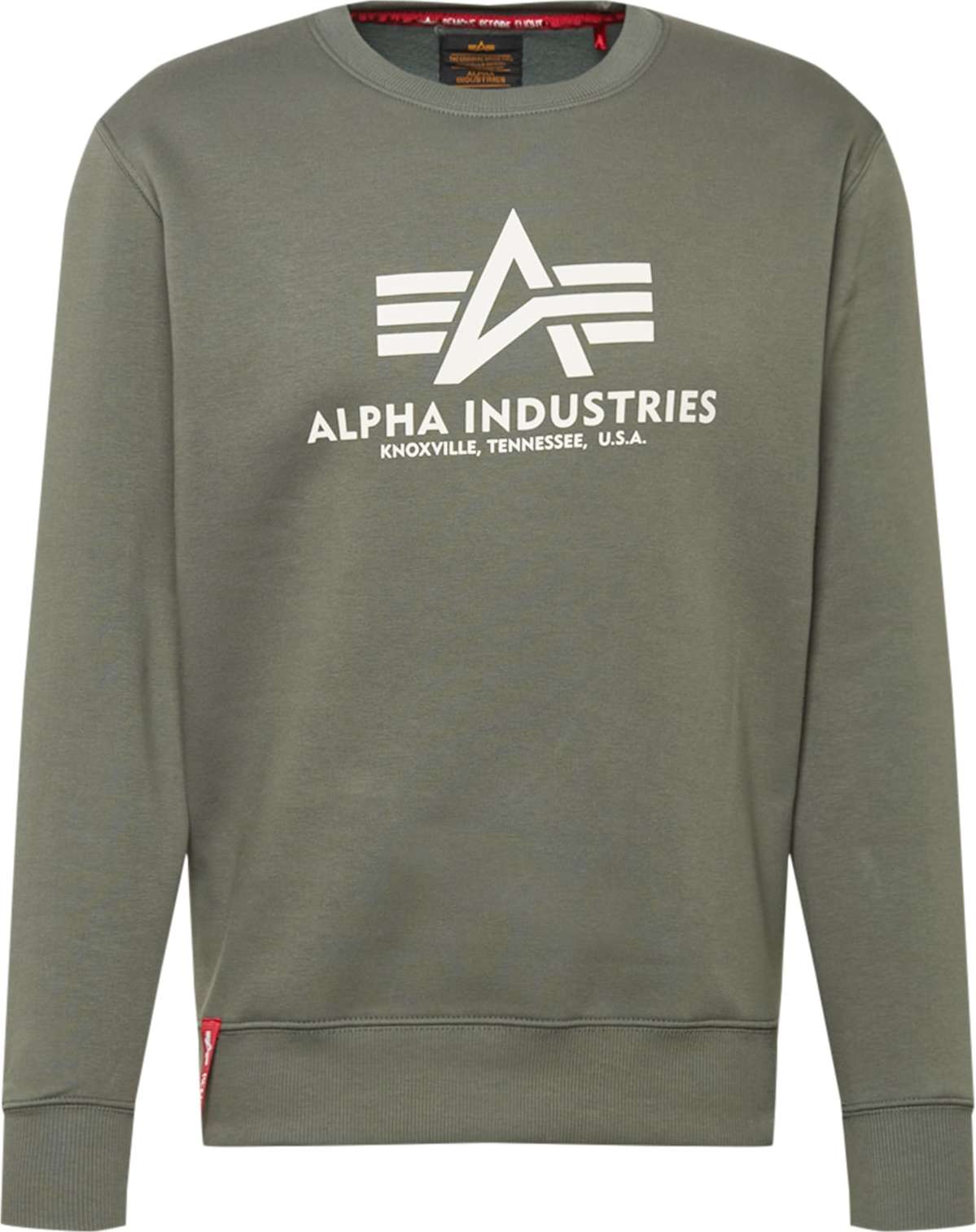 ALPHA INDUSTRIES Mikina khaki / přírodní bílá