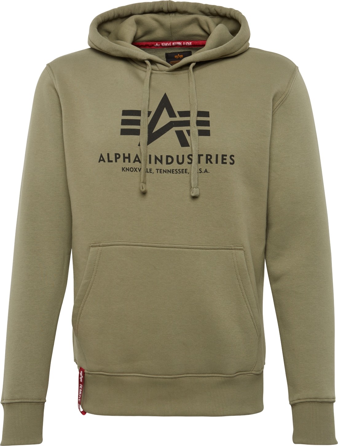 ALPHA INDUSTRIES Mikina olivová / černá