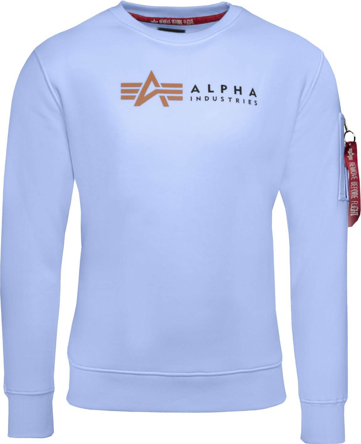 ALPHA INDUSTRIES Mikina světlemodrá / hořčicová / červená / černá