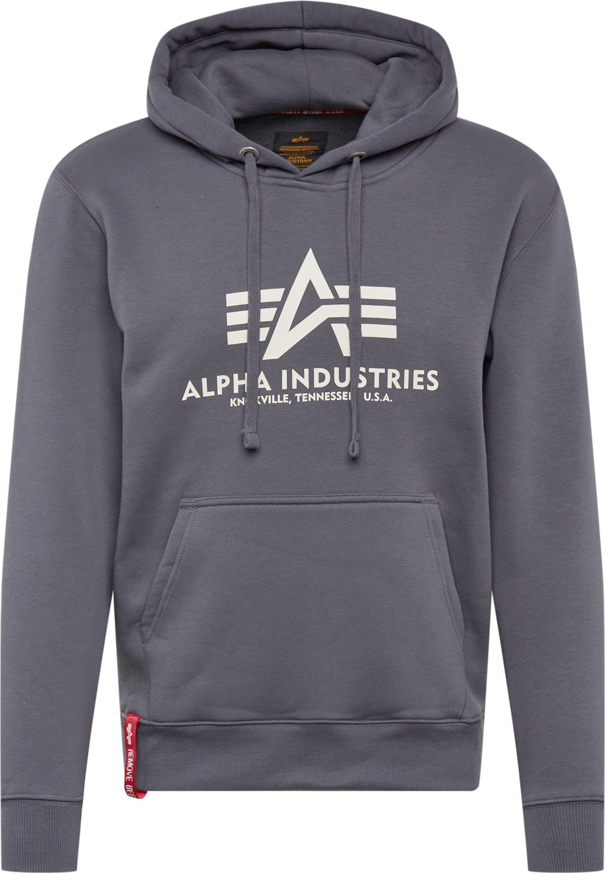 ALPHA INDUSTRIES Mikina tmavě šedá / bílá