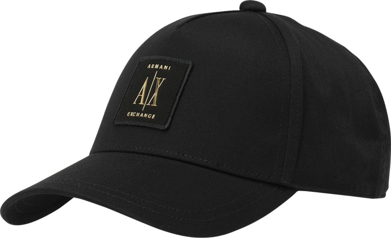 ARMANI EXCHANGE Kšiltovka 'CAPPELLO' zlatá / černá