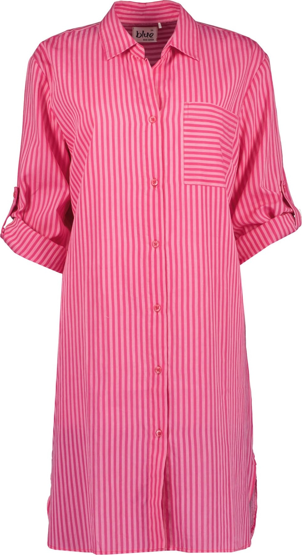 BLUE SEVEN Košilové šaty magenta / světle růžová