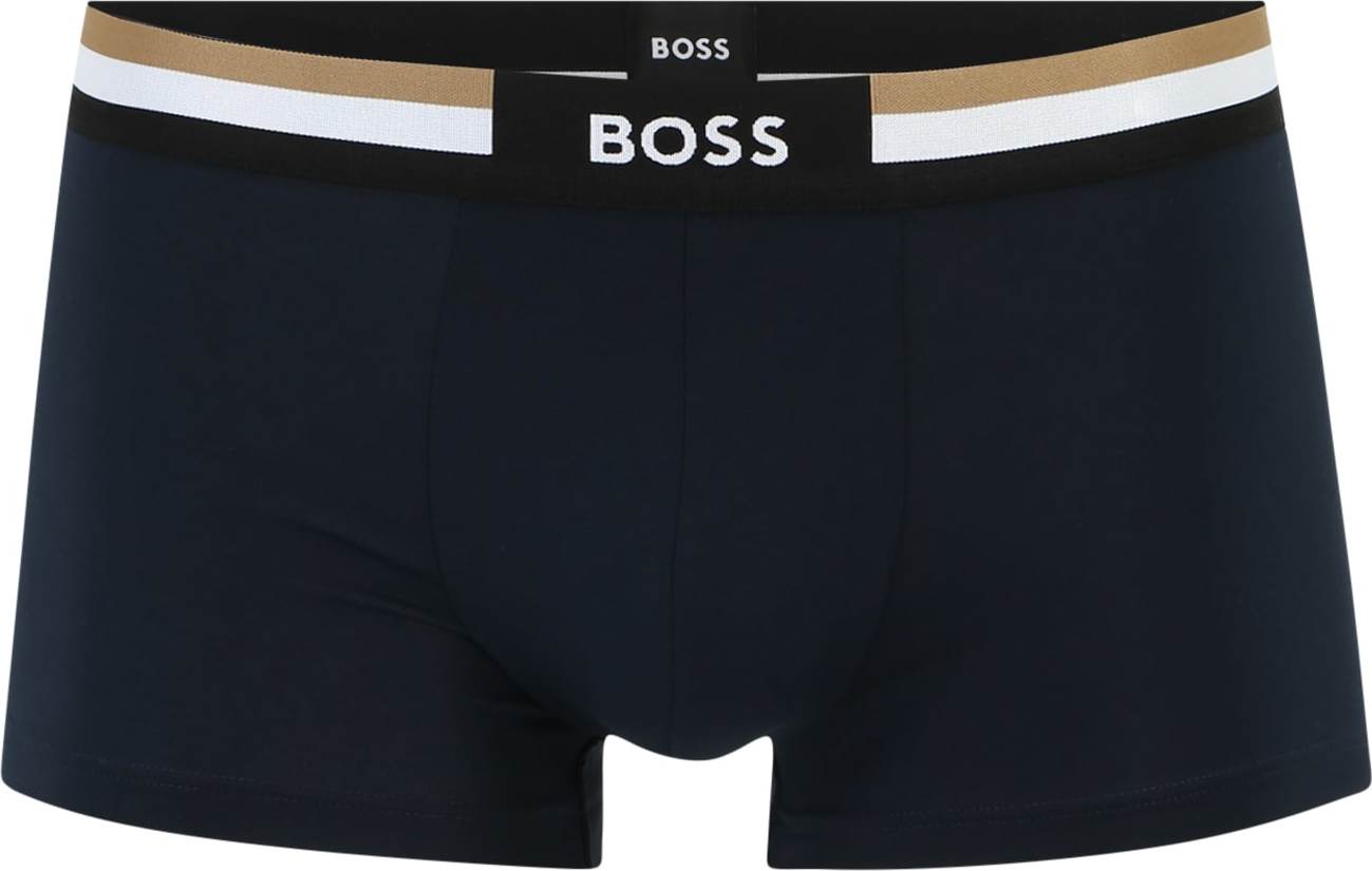 BOSS Black Boxerky 'Motion' námořnická modř / hnědá / bílá