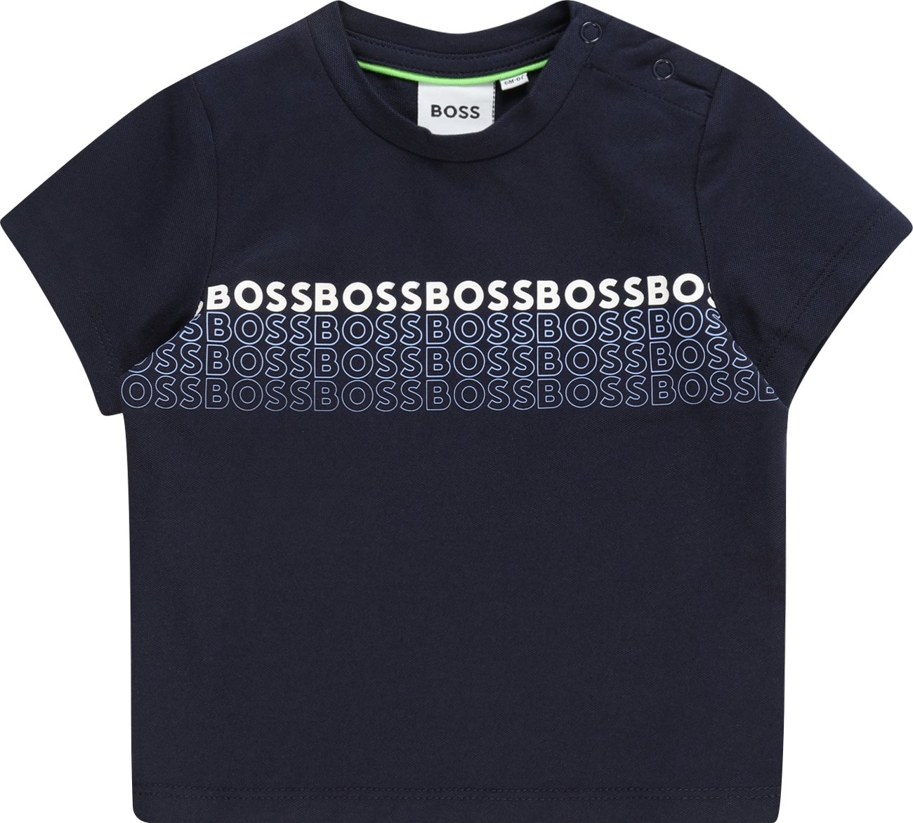 BOSS Kidswear Tričko marine modrá / světlemodrá / bílá