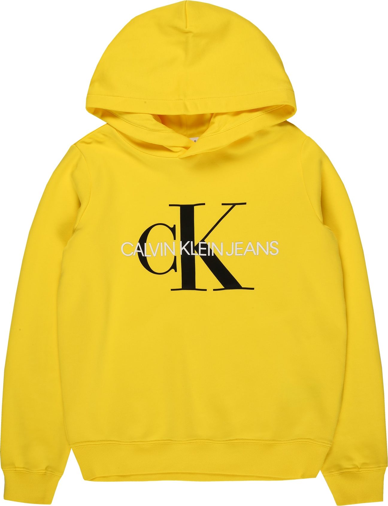 Calvin Klein Mikina limone / černá / bílá