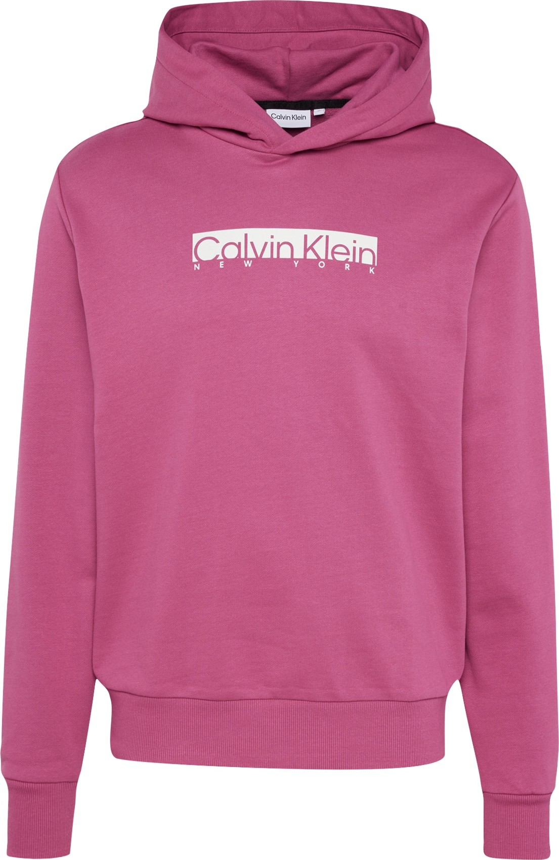 Calvin Klein Mikina tmavě růžová / bílá